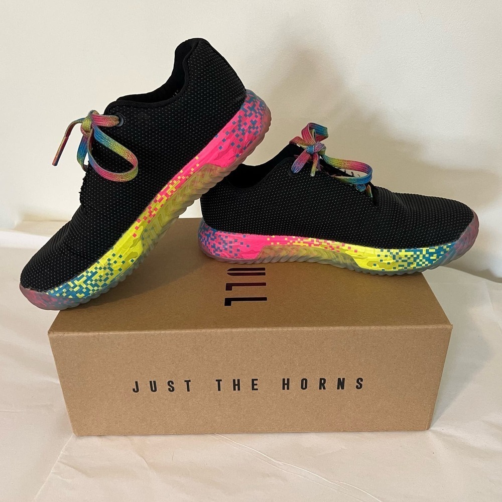 NOBULL Project Superfabric Trainer+ BLACK NEON GLITCH WOMEN'S 7.5 - Picture 4 of 11